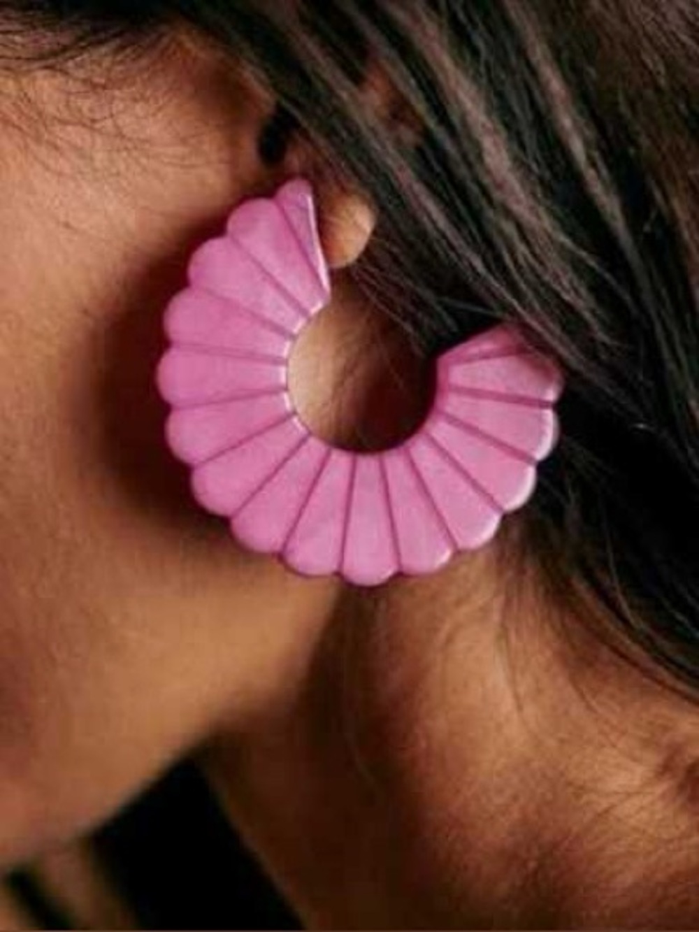 Sezane Sandy Earrings in Pink Color (Grapes)